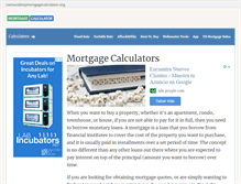 Tablet Screenshot of mymortgagecalculator.org